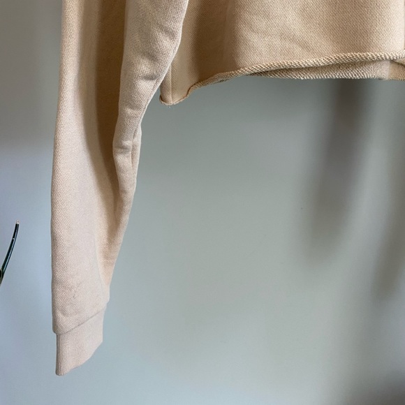 Tan Cropped Hoodie - Forever 21 Size XS - Picture 4 of 5